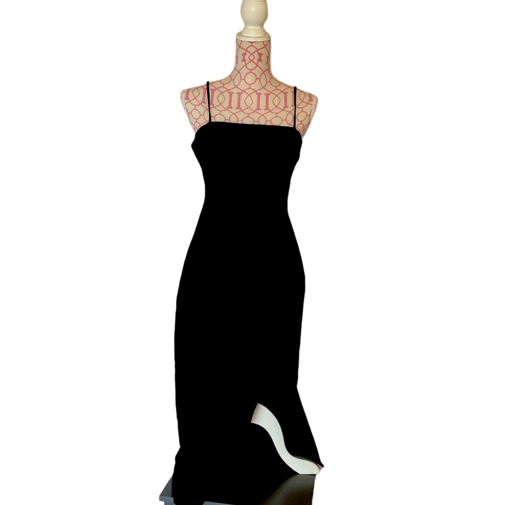 ZARA Black Slit Dress